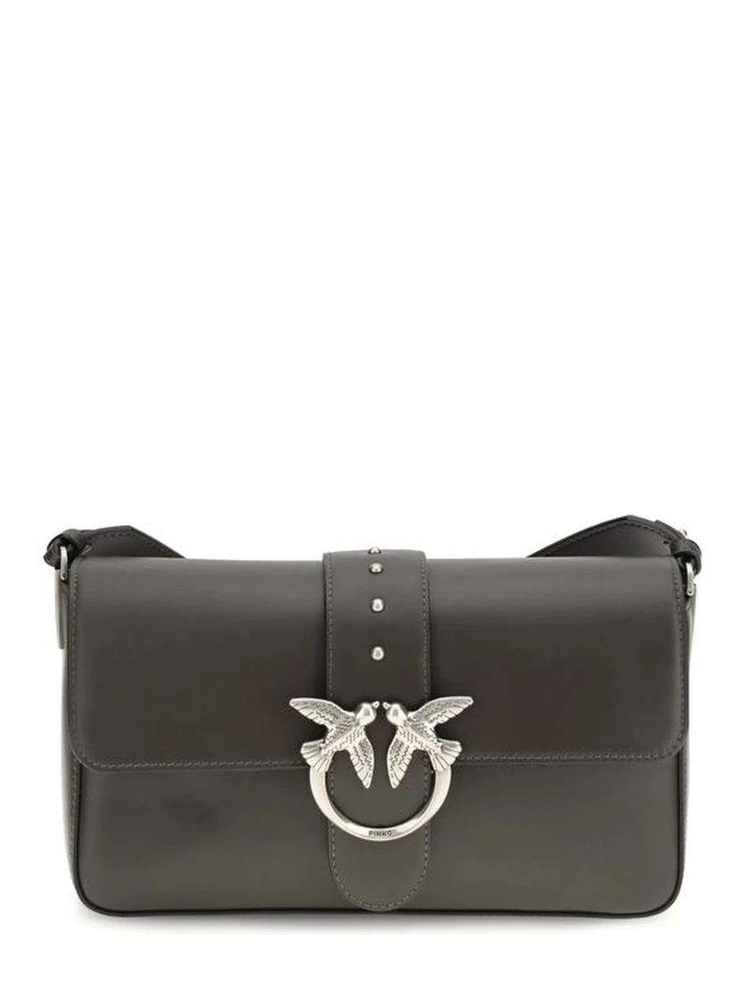 Bicolor Leather Shoulder Bag