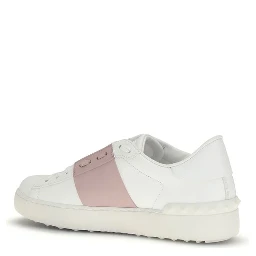 White Calf Leather Bos Taurus Sneakers