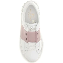 White Calf Leather Bos Taurus Sneakers