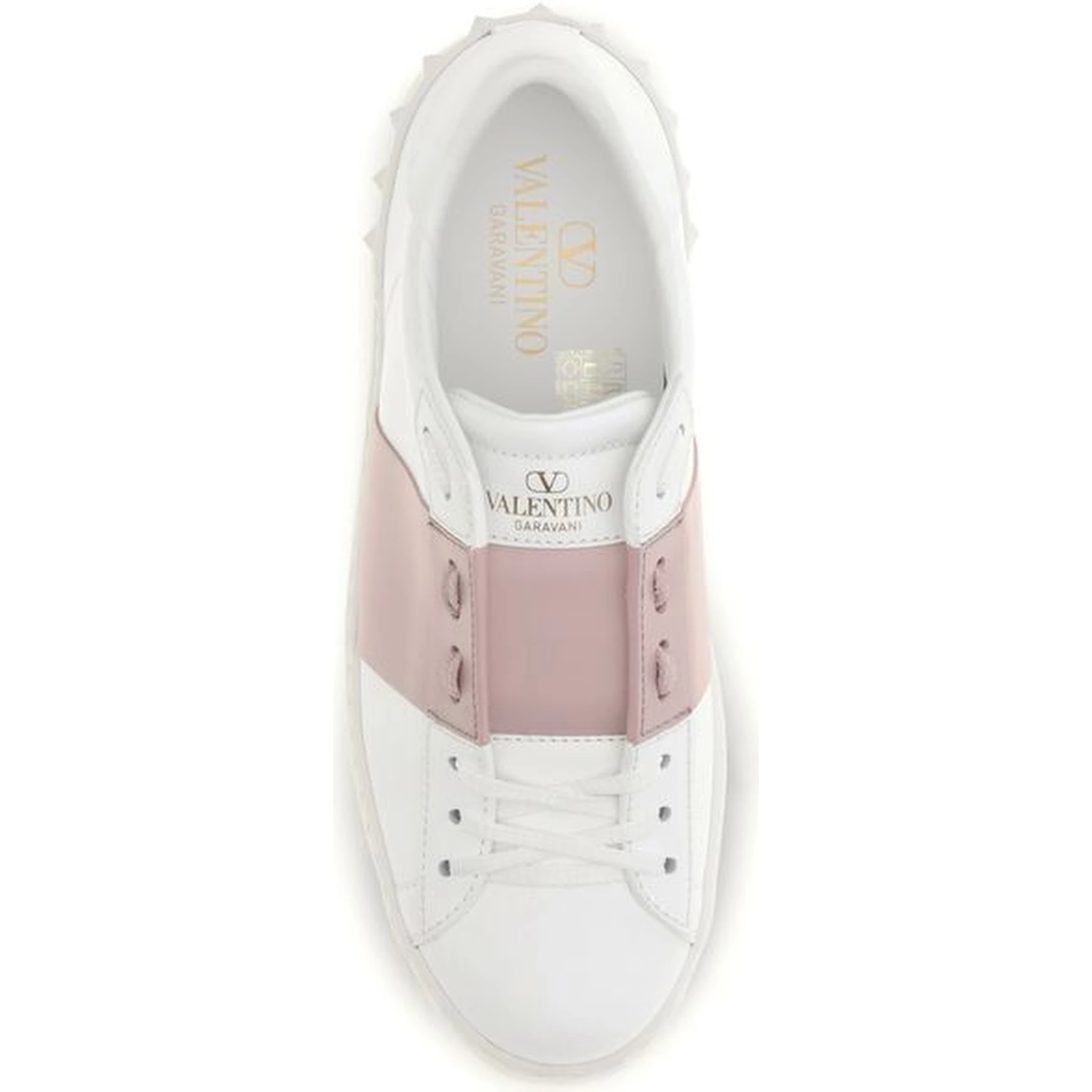 White Calf Leather Bos Taurus Sneakers