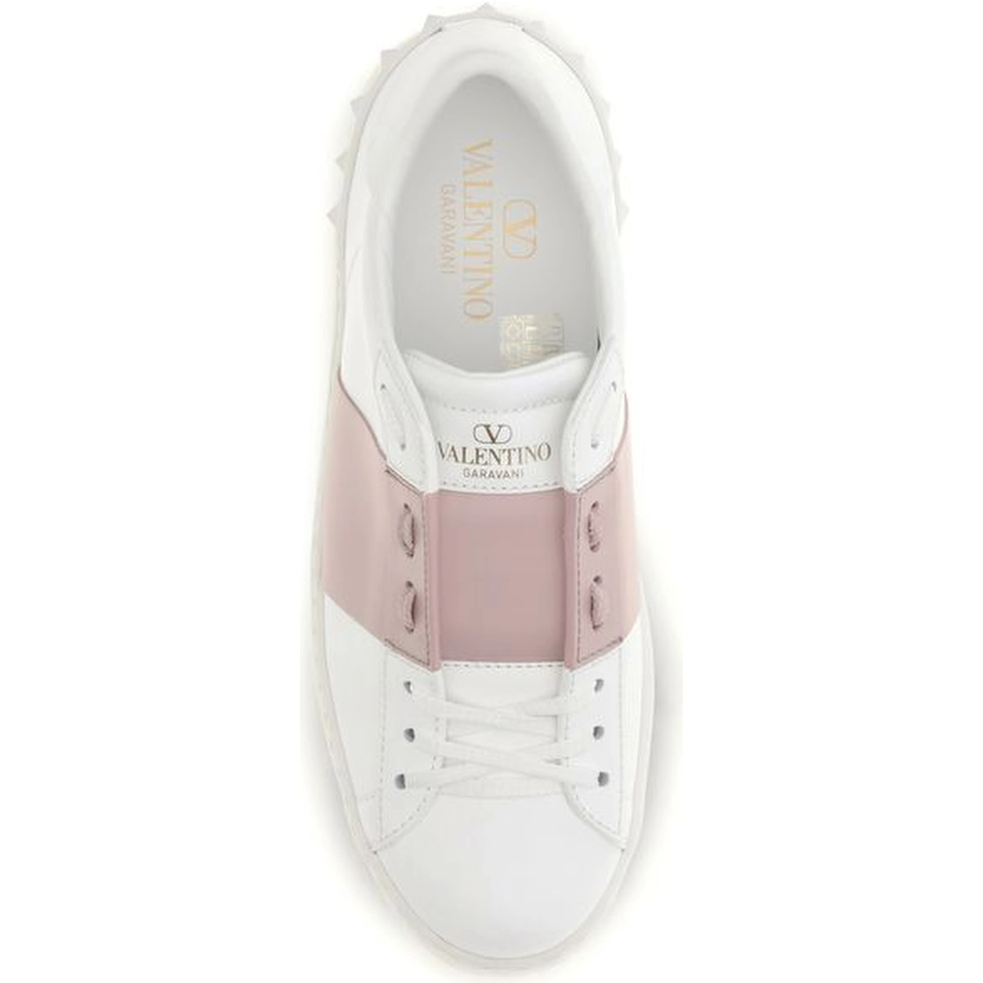 White Calf Leather Bos Taurus Sneakers