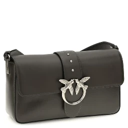 Bicolor Leather Shoulder Bag