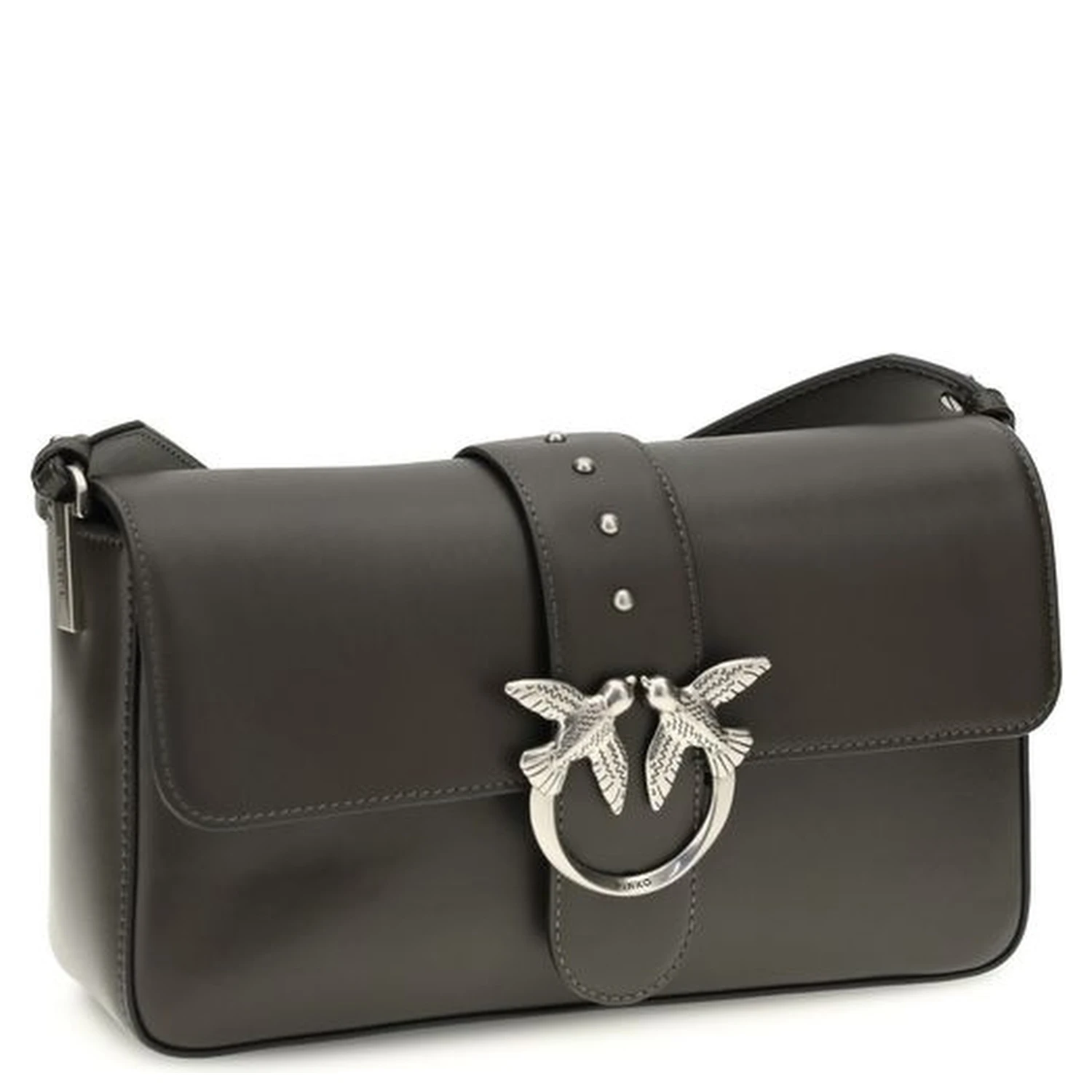 Bicolor Leather Shoulder Bag
