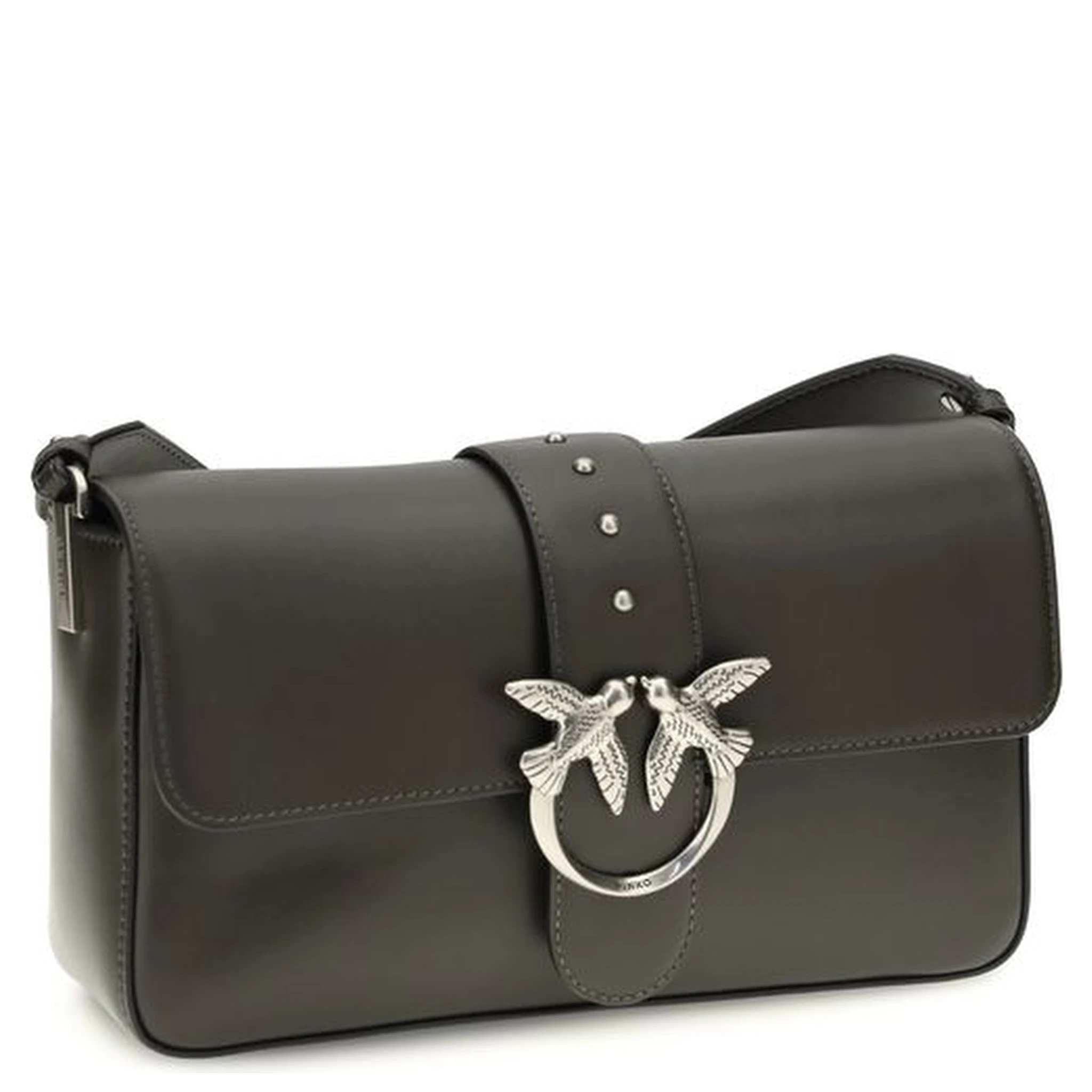 Bicolor Leather Shoulder Bag
