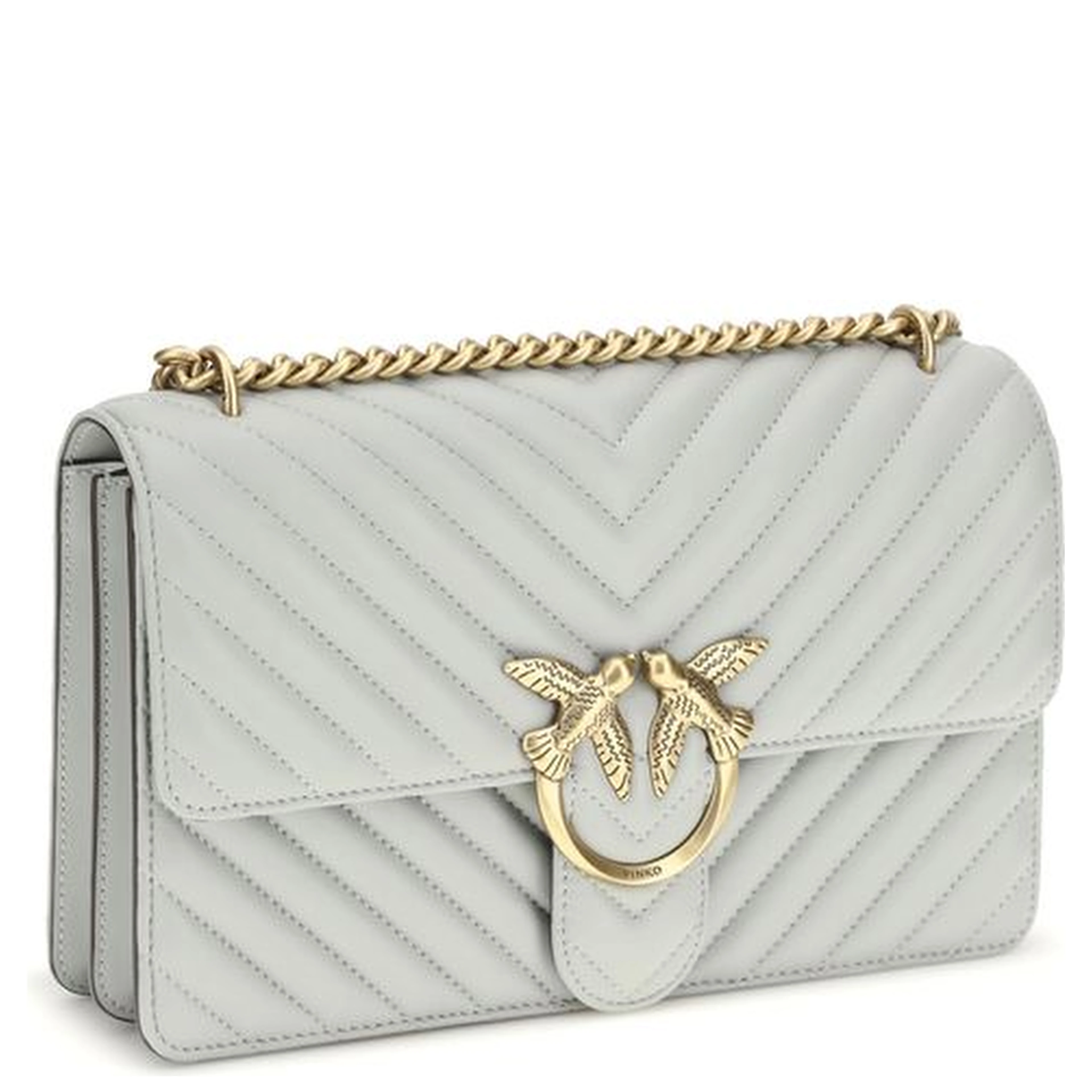 Gray Calf Leather Bos Taurus Shoulder Bag
