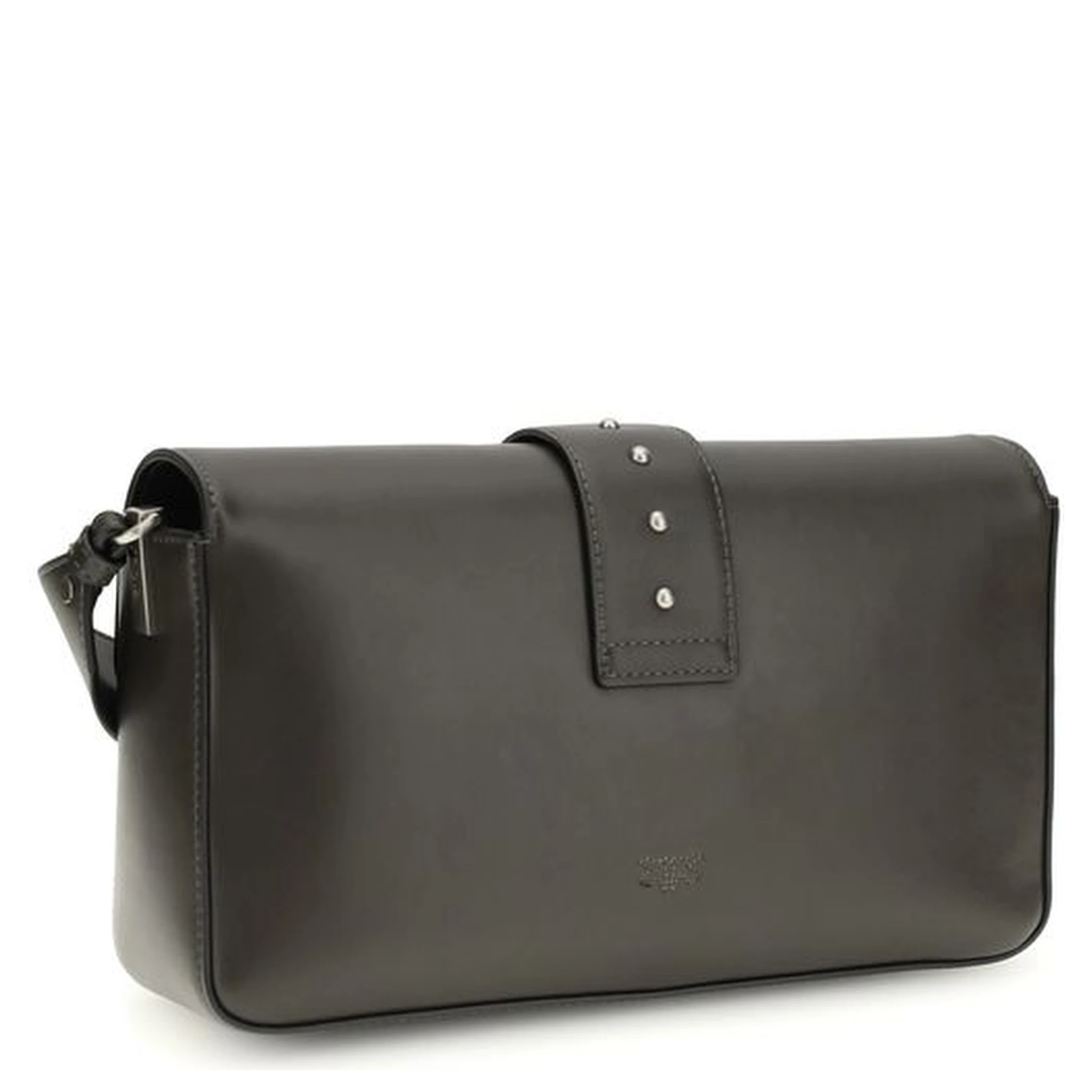 Bicolor Leather Shoulder Bag