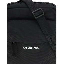 Black Polyamide Shoulder Bag