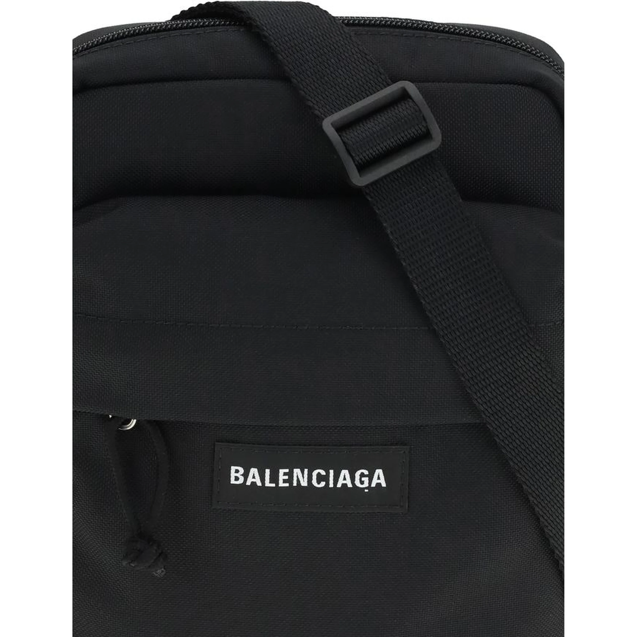 Black Polyamide Shoulder Bag