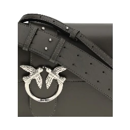 Bicolor Leather Shoulder Bag