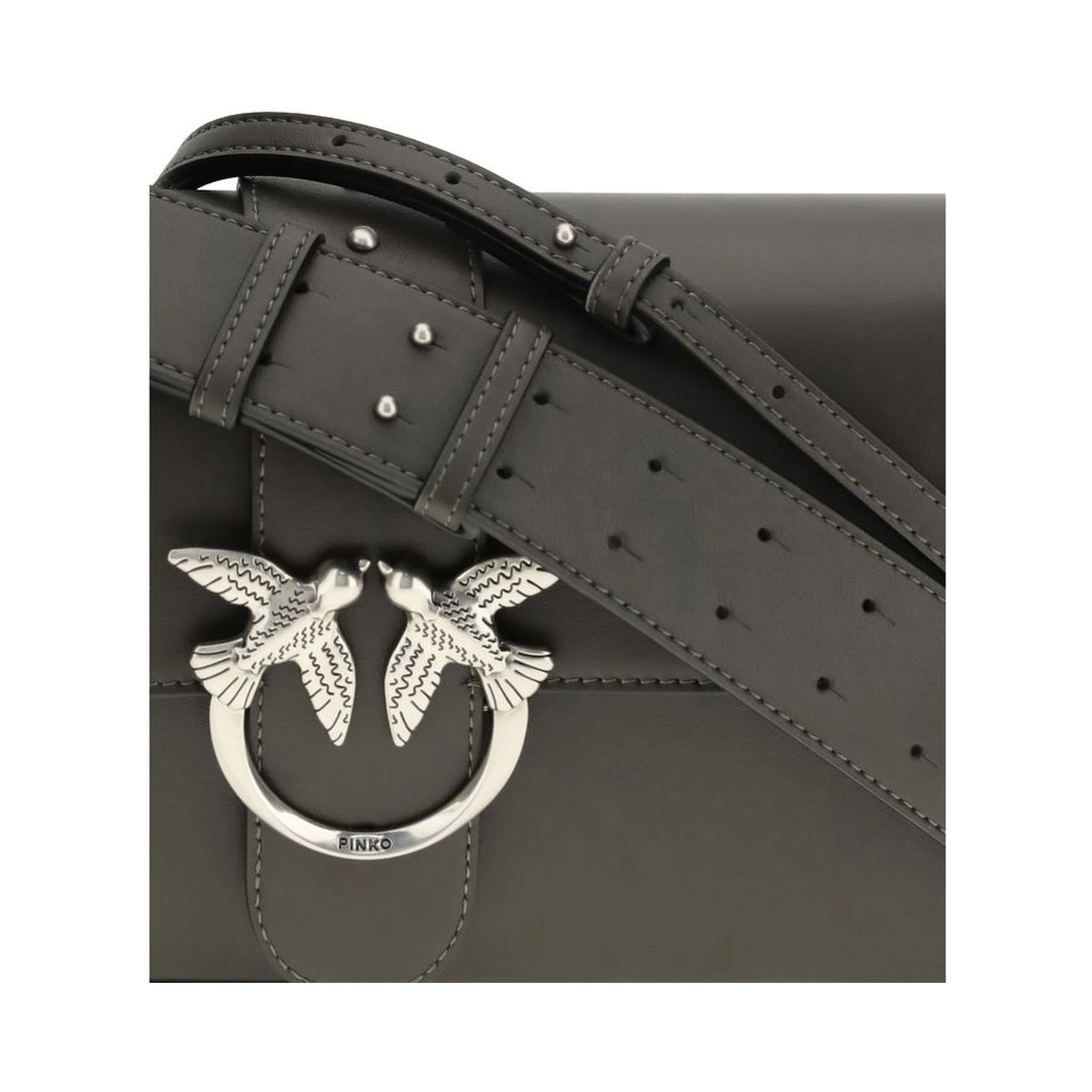 Bicolor Leather Shoulder Bag