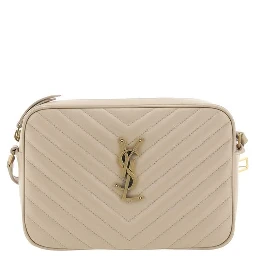 Beige Calf Leather Bos Taurus Shoulder Bag