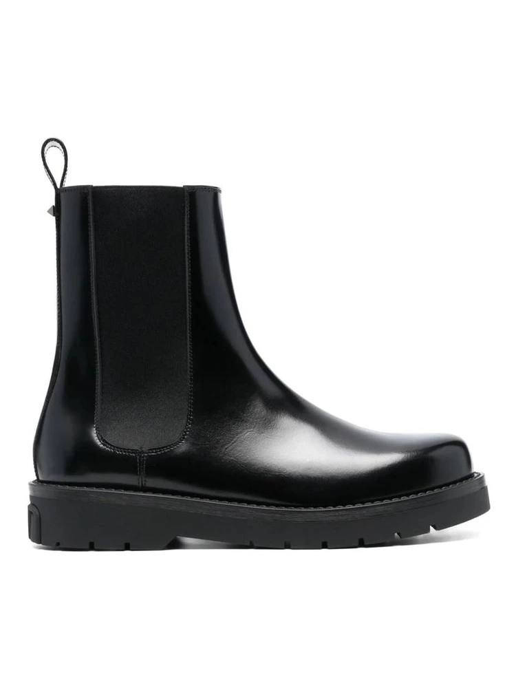 Black Leather Chelsea Boots