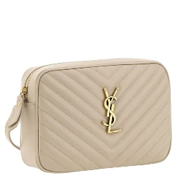 Beige Calf Leather Bos Taurus Shoulder Bag