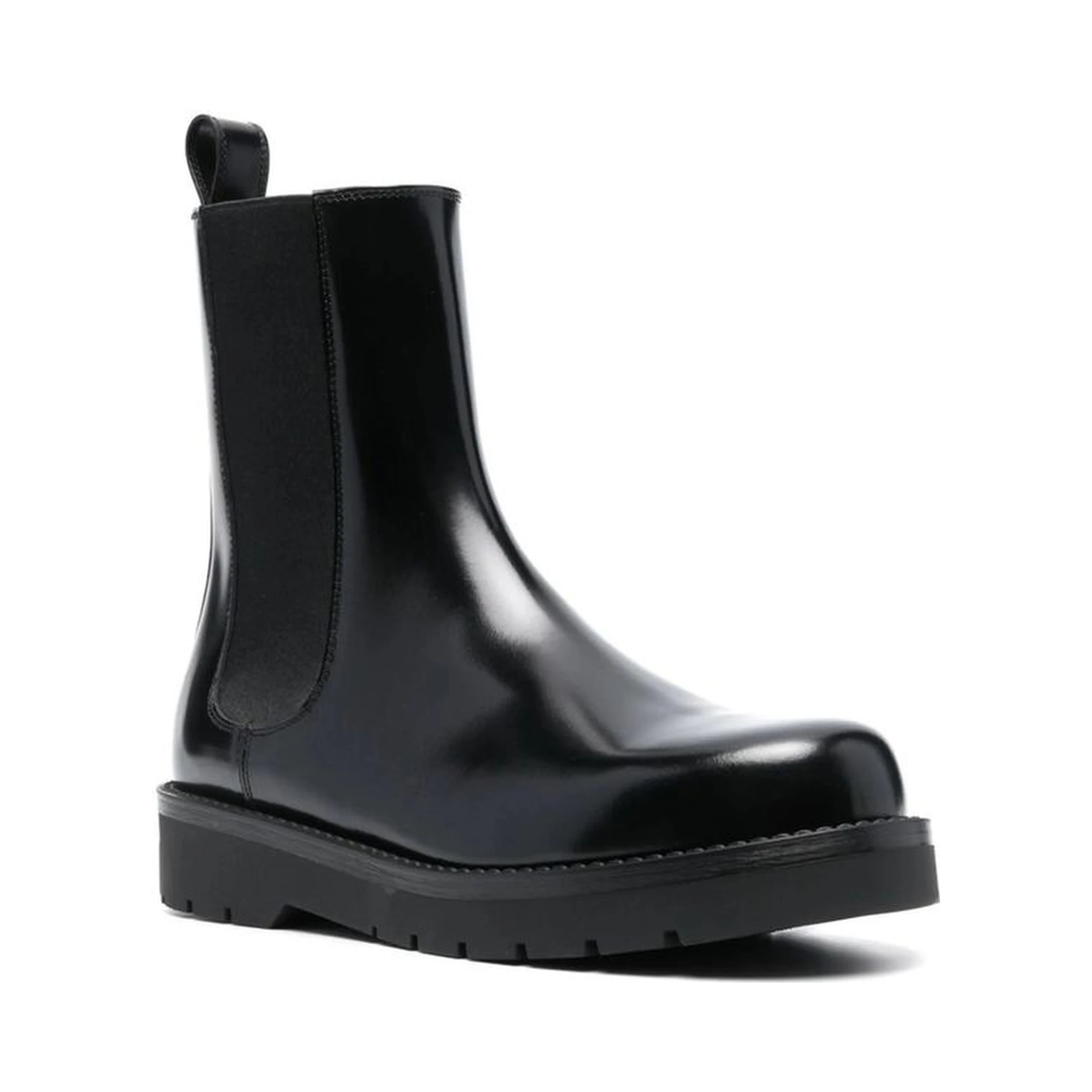 Black Leather Chelsea Boots