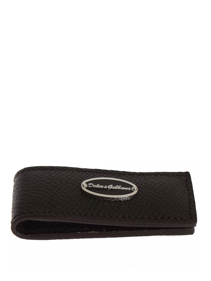 Brown Leather Magnet Mens Money Bar Clasp Money Cash Clip