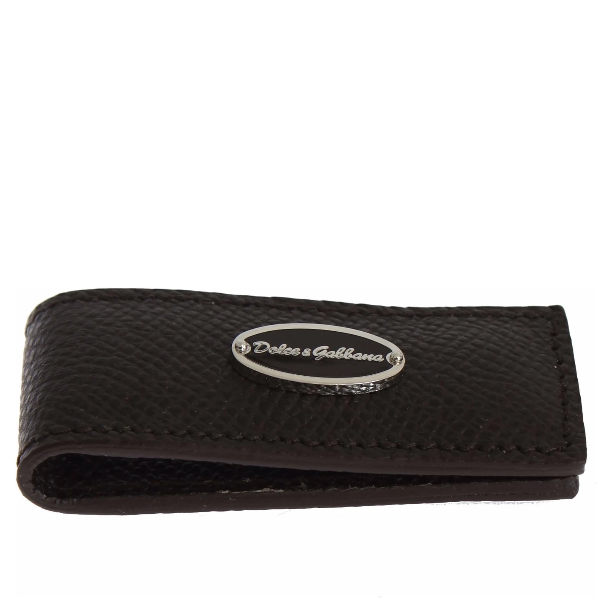 Brown Leather Magnet Mens Money Bar Clasp Money Cash Clip