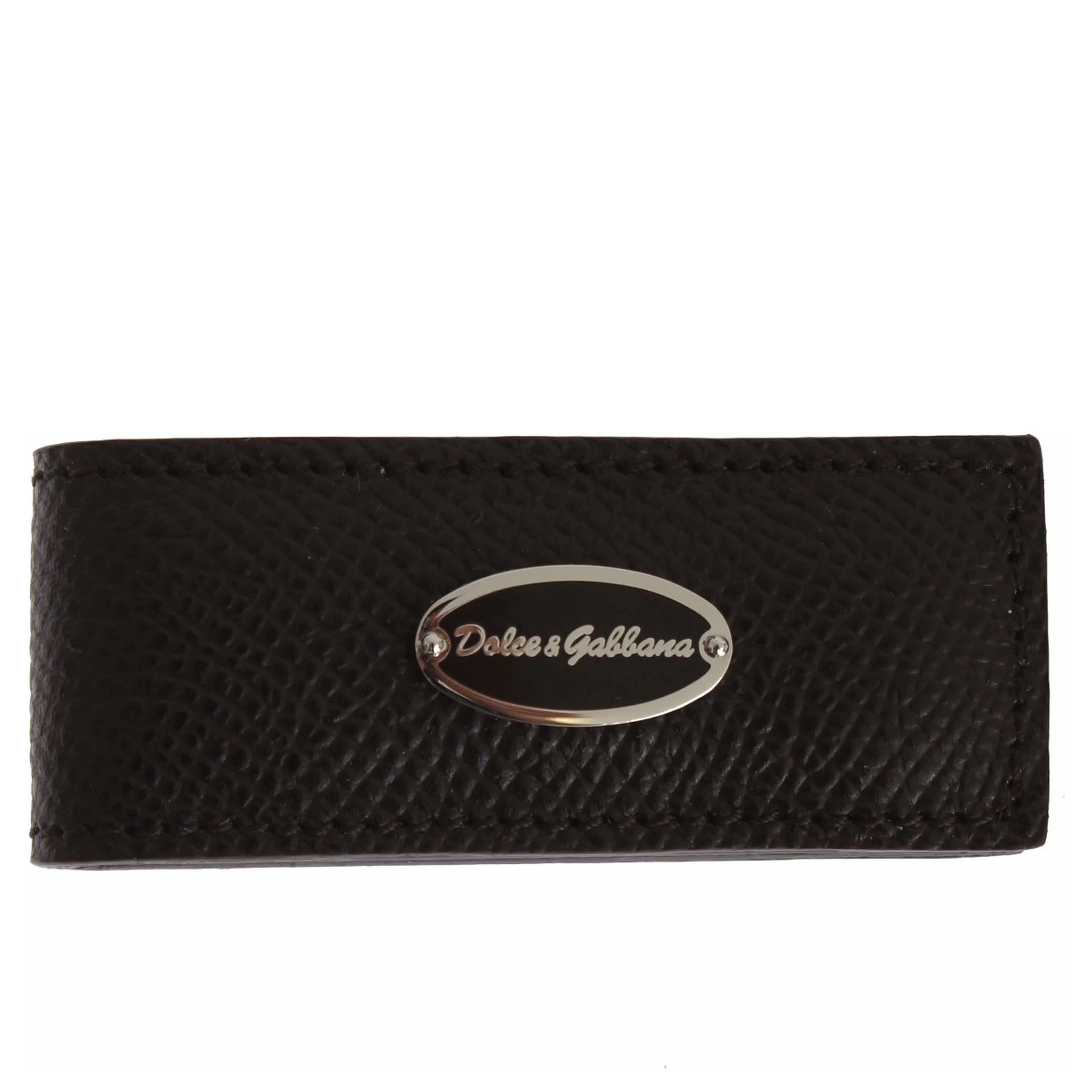 Brown Leather Magnet Mens Money Bar Clasp Money Cash Clip