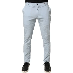 Light Blue Skinny Dress Trouser Pants