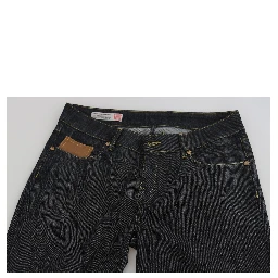 Cotton Blue High Waist Straight Cropped Trouser Jeans