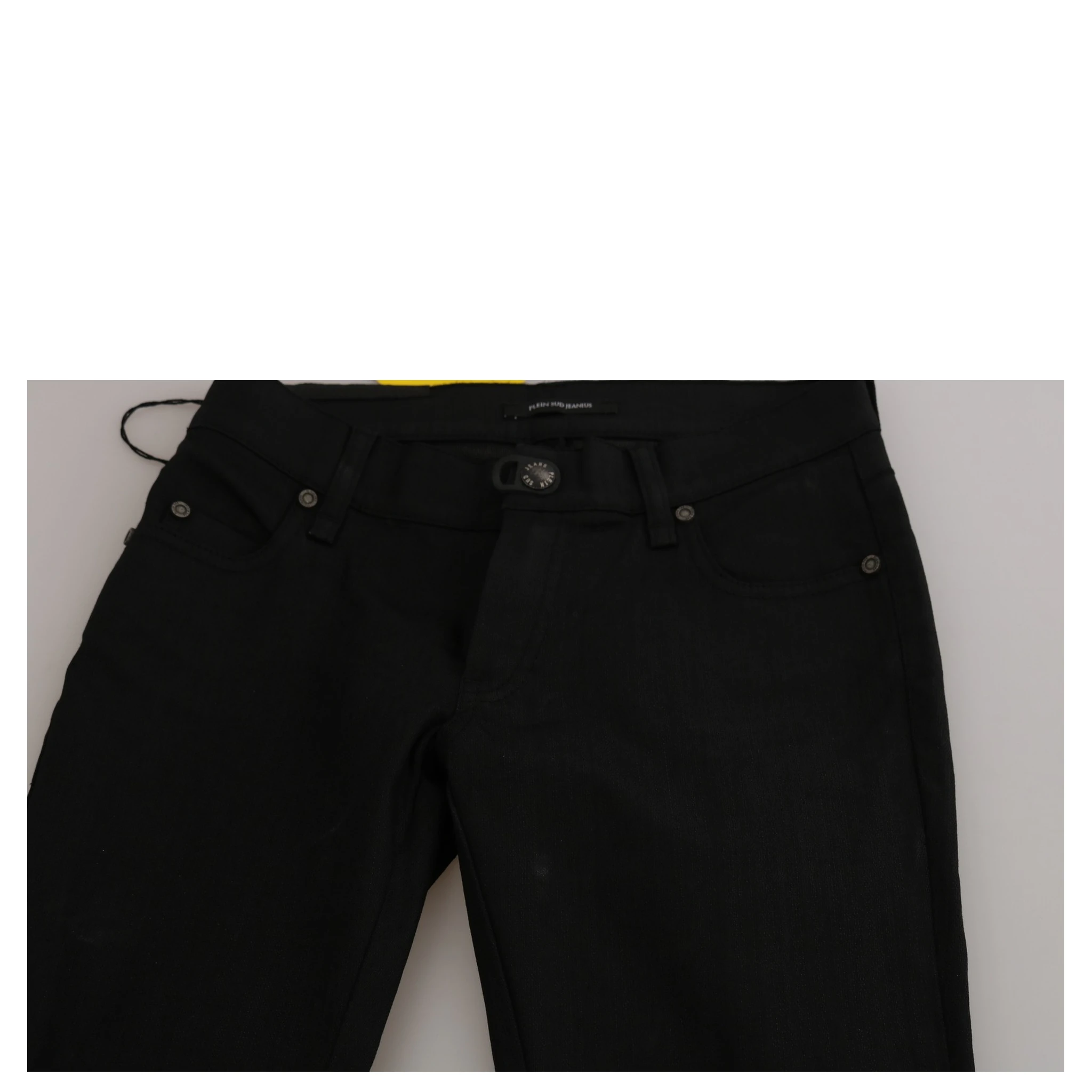 Cotton Black Mid Waist Skinny Denim Jeans