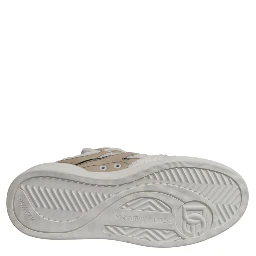 White Beige Faux Shearling Low Top Sneakers Shoes