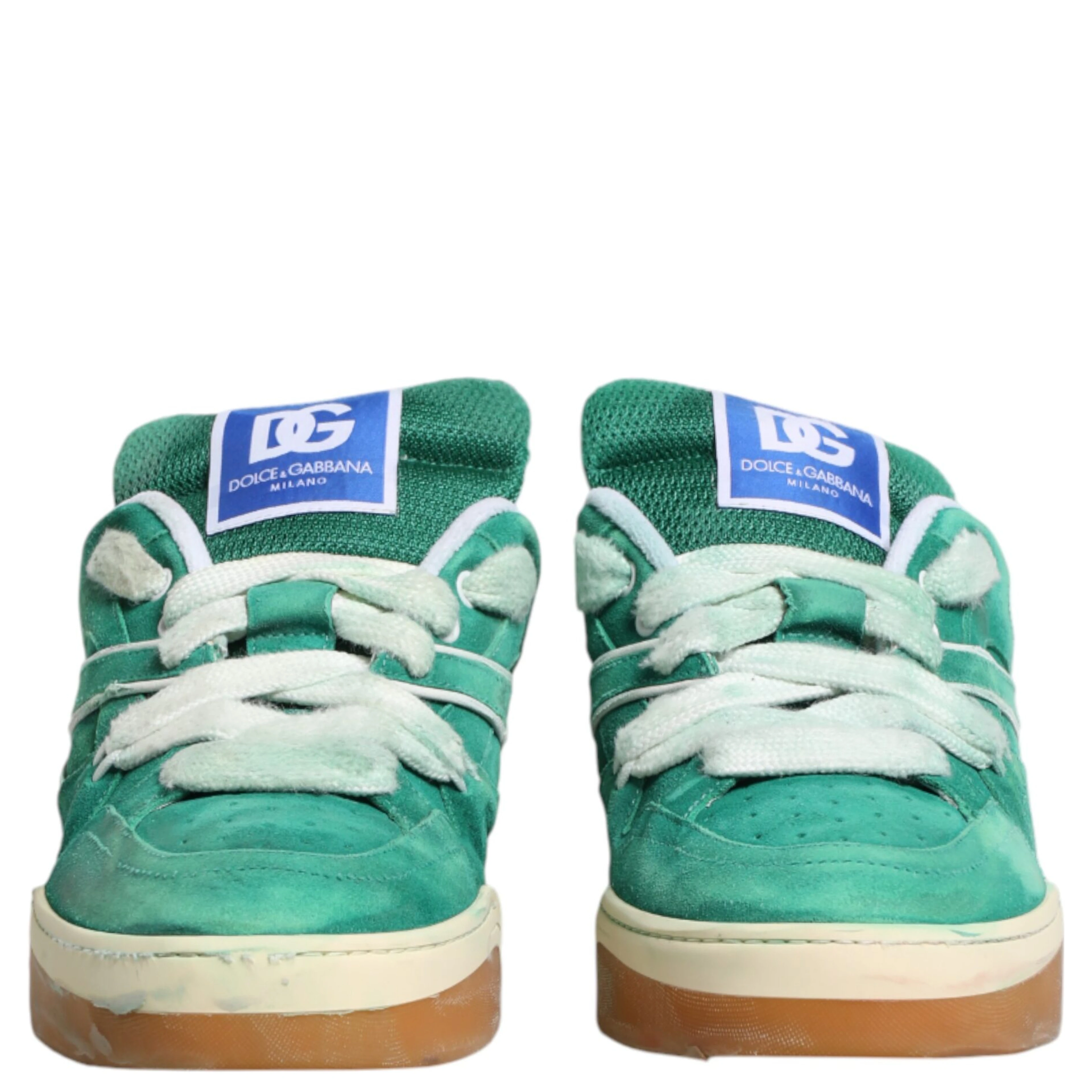 Green Suede New Roma Low Top Sneakers Shoes