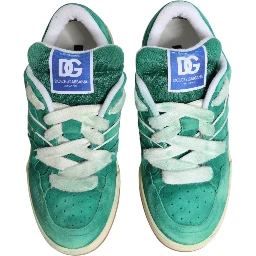 Green Suede New Roma Low Top Sneakers Shoes