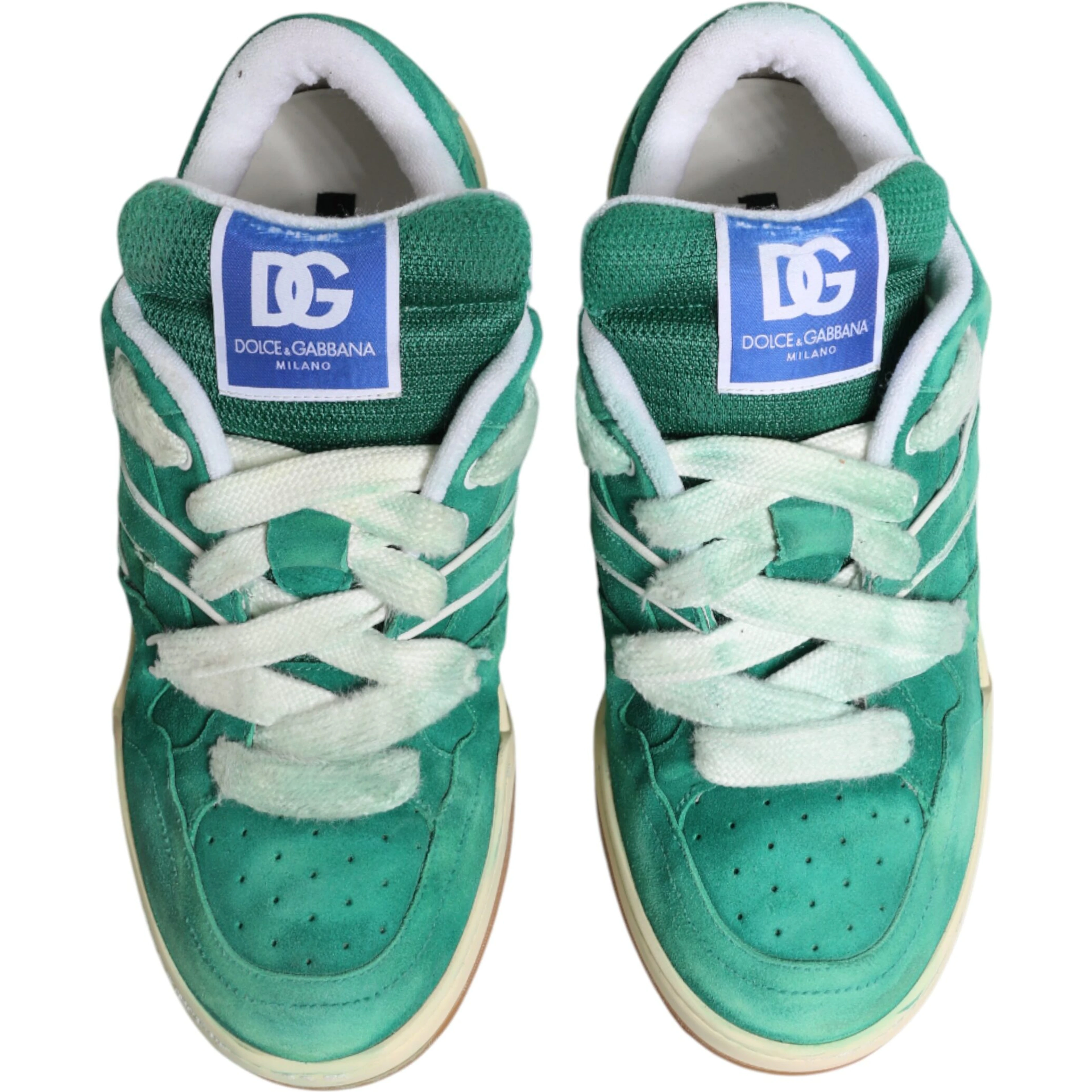 Green Suede New Roma Low Top Sneakers Shoes