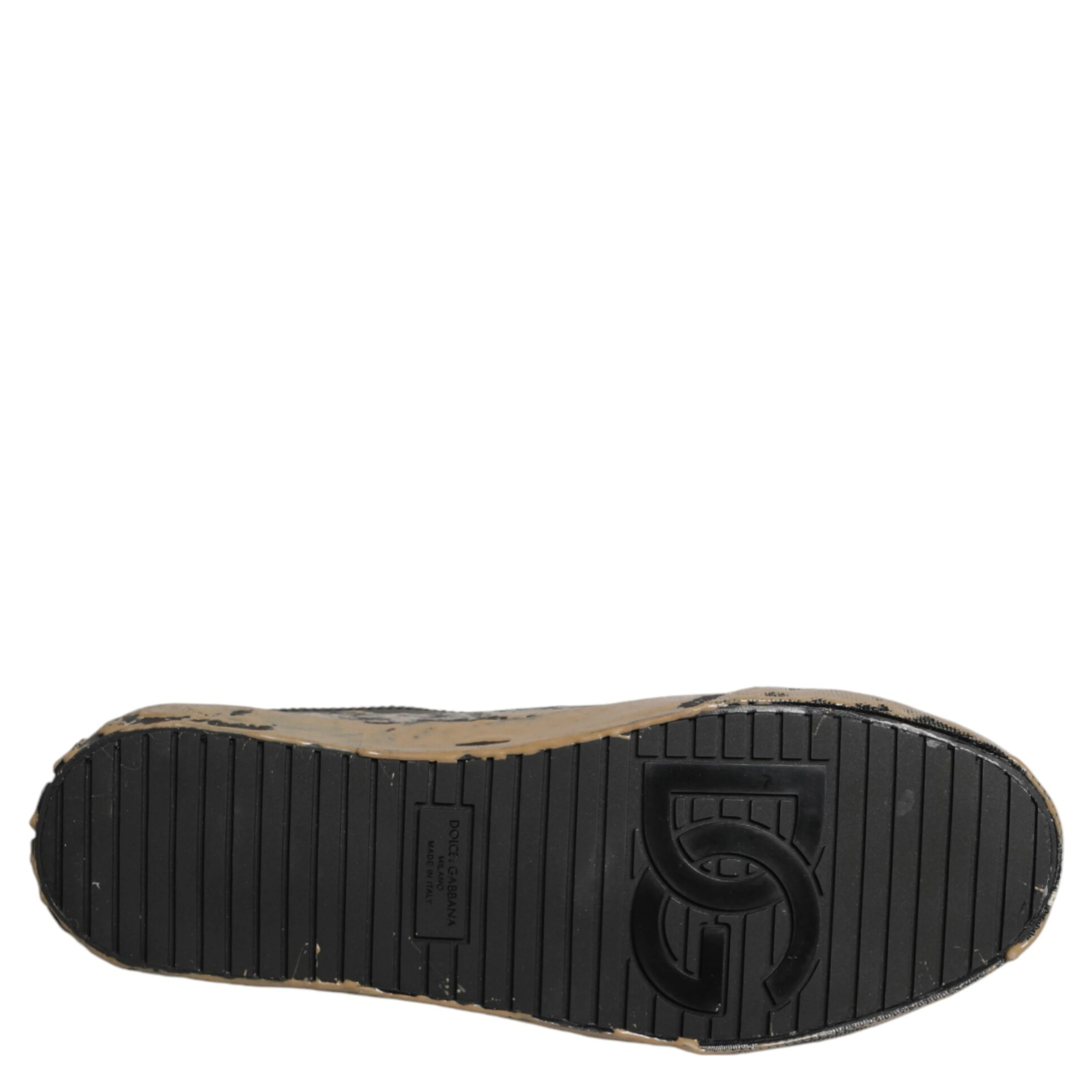 Black Portofino Mud Effect Low Top Sneakers Shoes