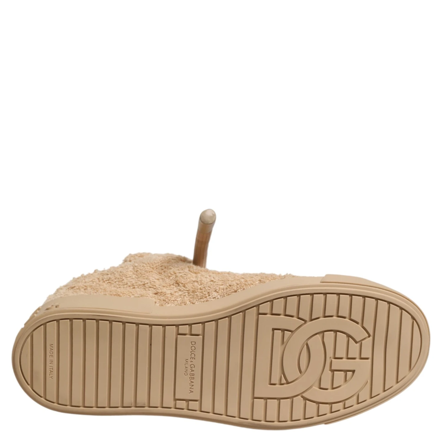 Shoes Beige Faux Shearling Low Top Sneakers