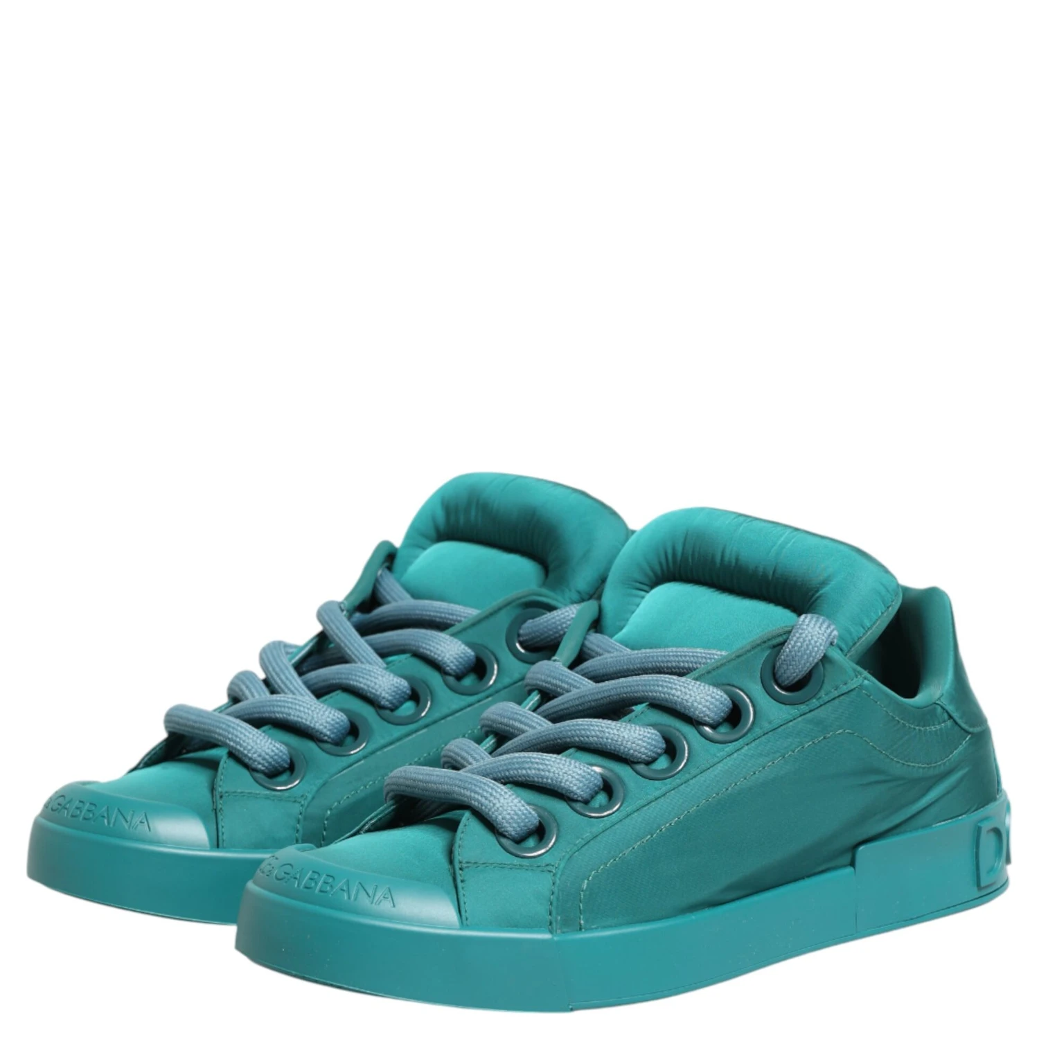 Teal Portofino Men Low Top Sneakers Shoes
