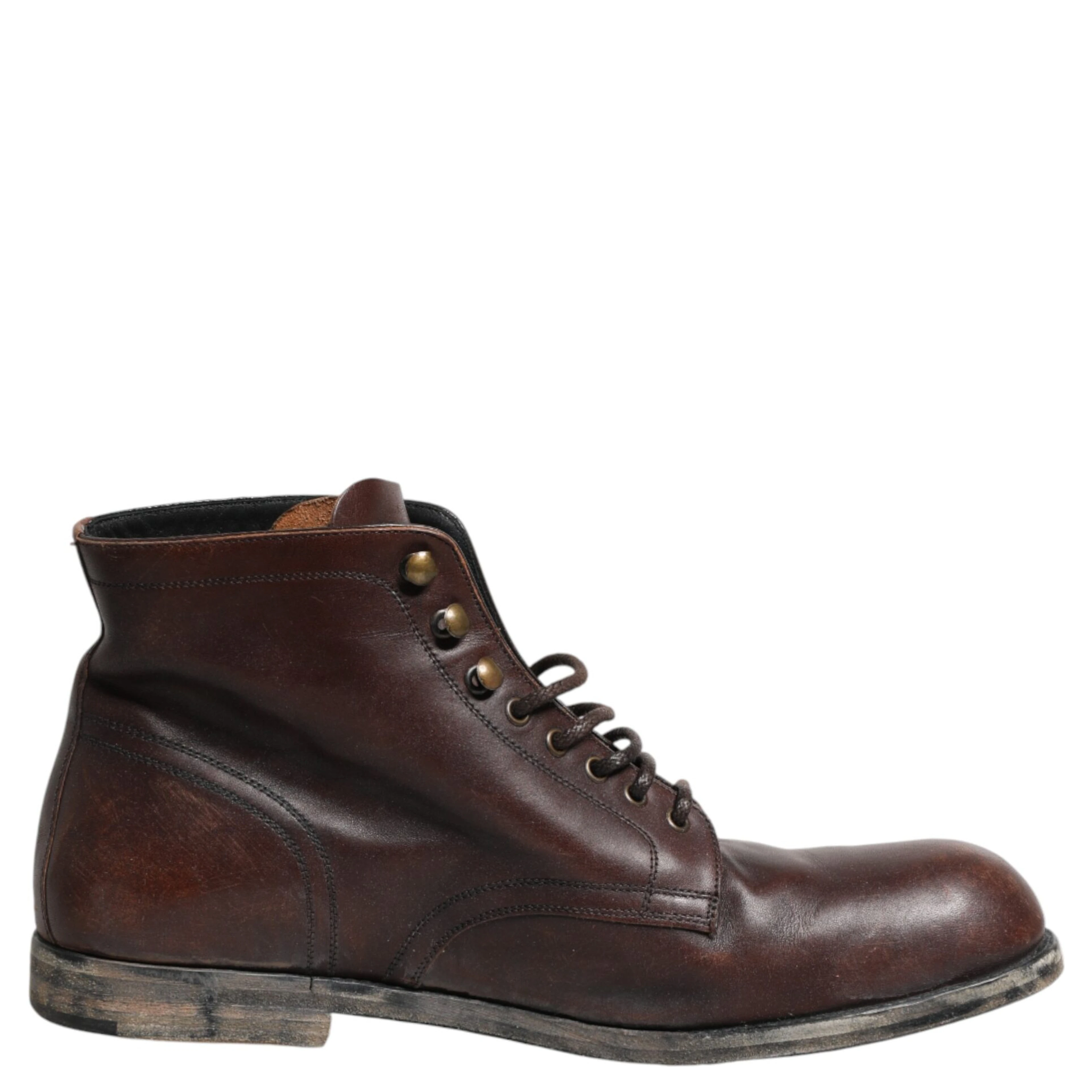 Brown Lace Up Short Ankle Boots Men Shoes