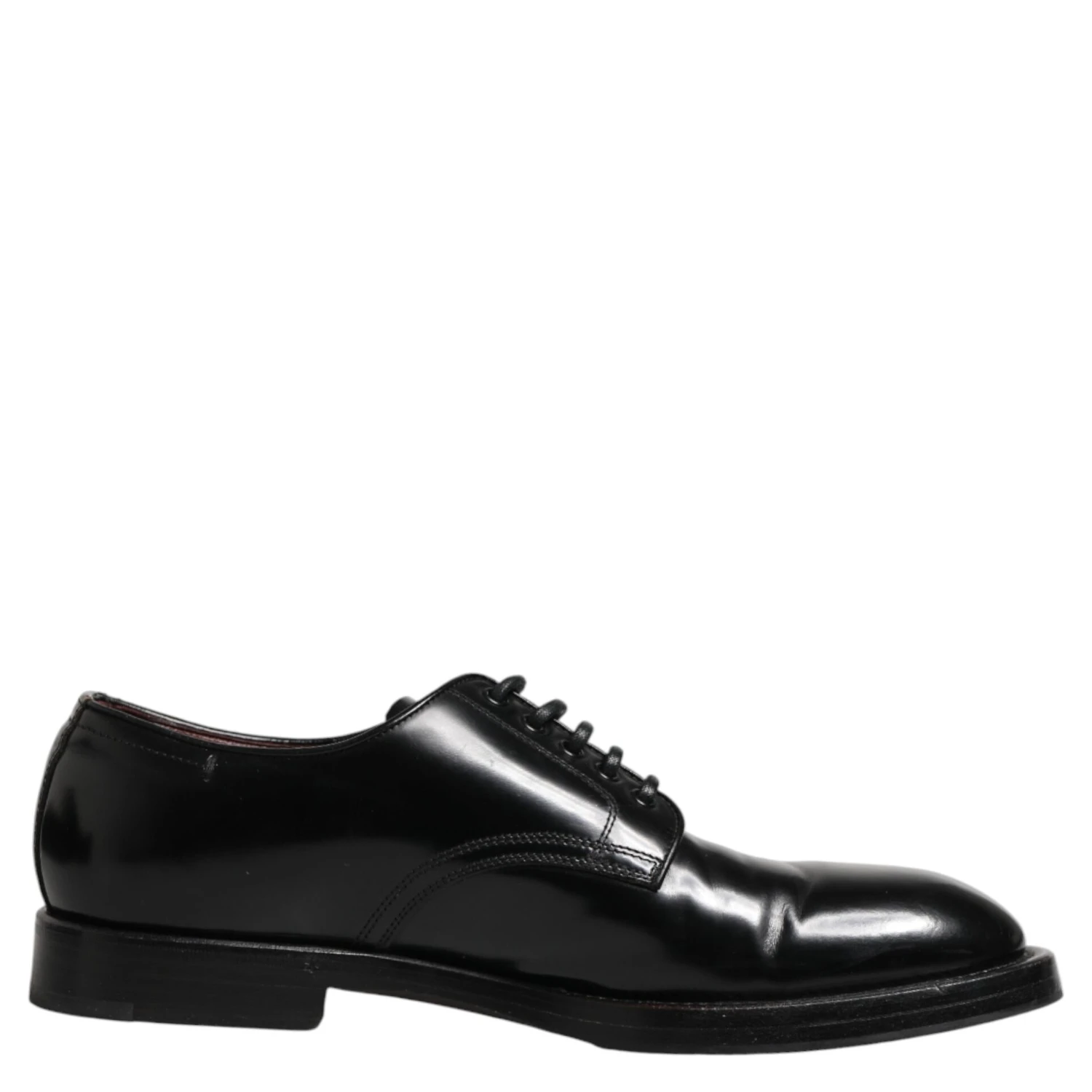 Black Lace Up Leather Dress Derby Men Shoes