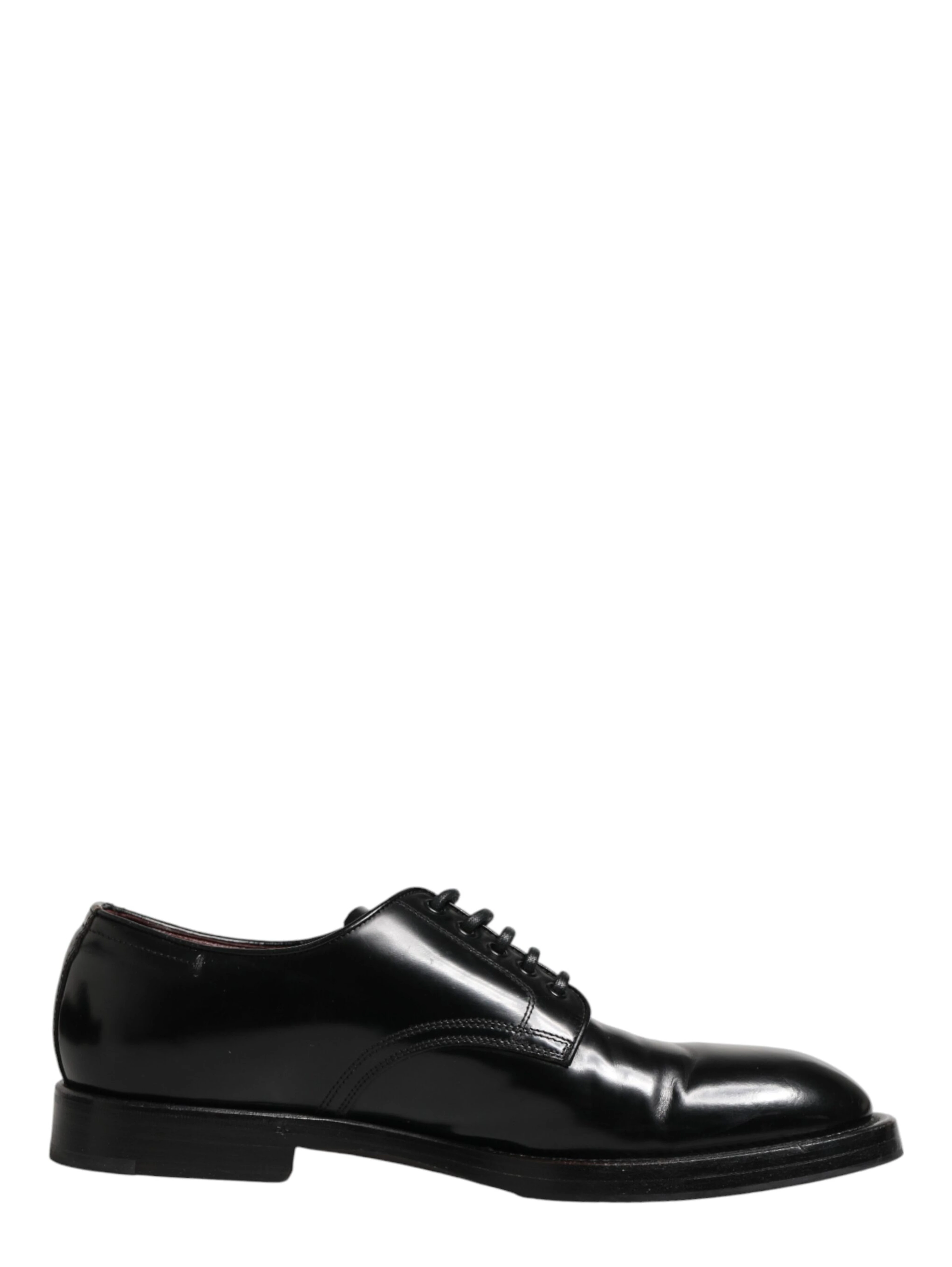 Black Lace Up Leather Dress Derby Men Shoes