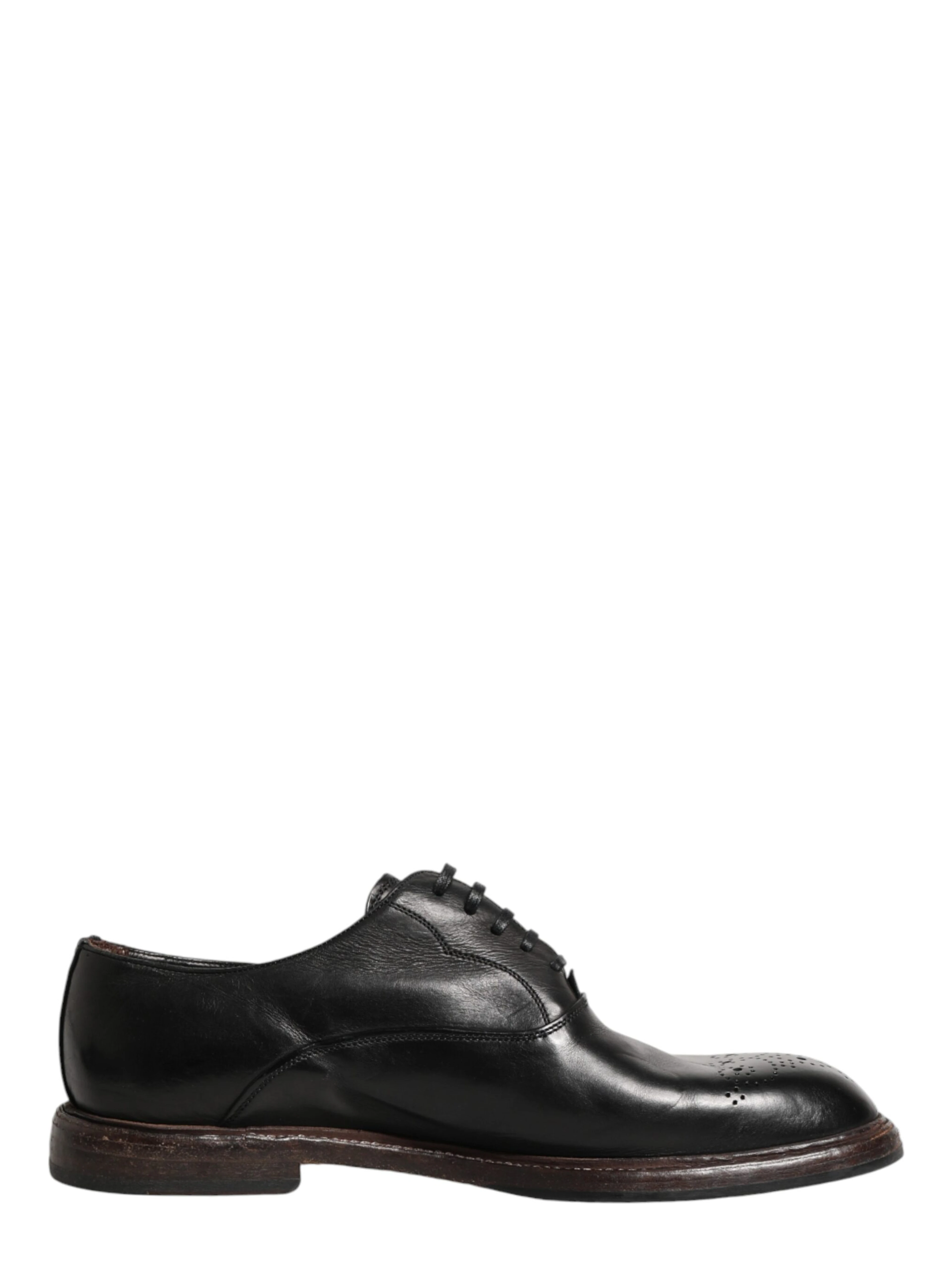 Black Calfskin Leather Oxford Dress Shoes
