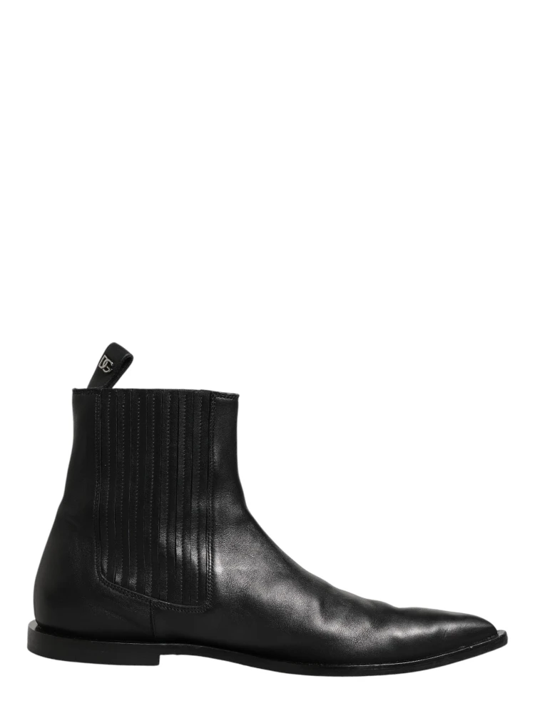 Black Chelsea Men Short Ankle Boots Shoes