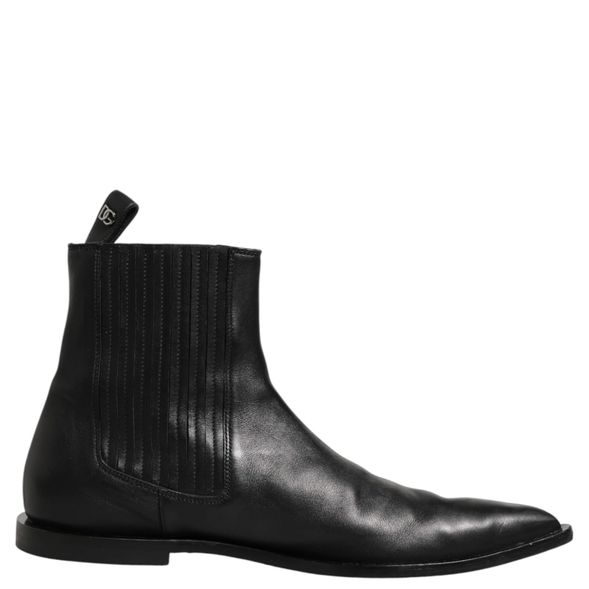 Black Chelsea Men Short Ankle Boots Shoes