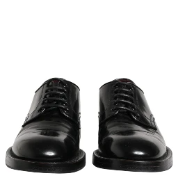 Black Lace Up Leather Dress Derby Men Shoes
