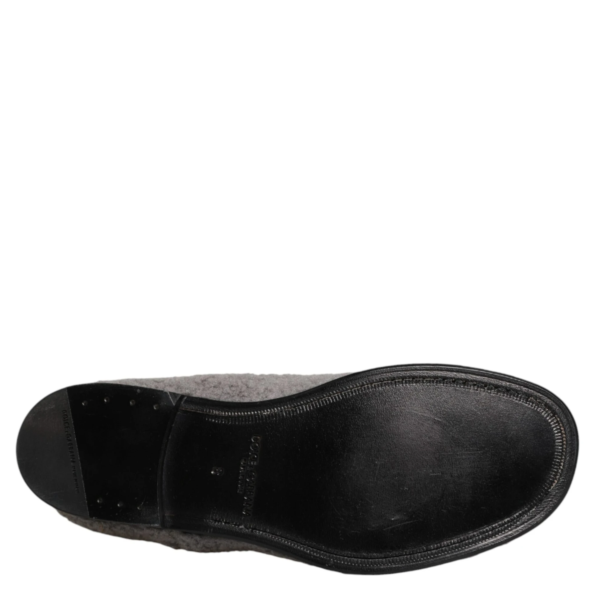 Gray Fleece Lace Up Men Derby Dress Shoes
