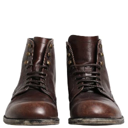 Brown Lace Up Short Ankle Boots Men Shoes