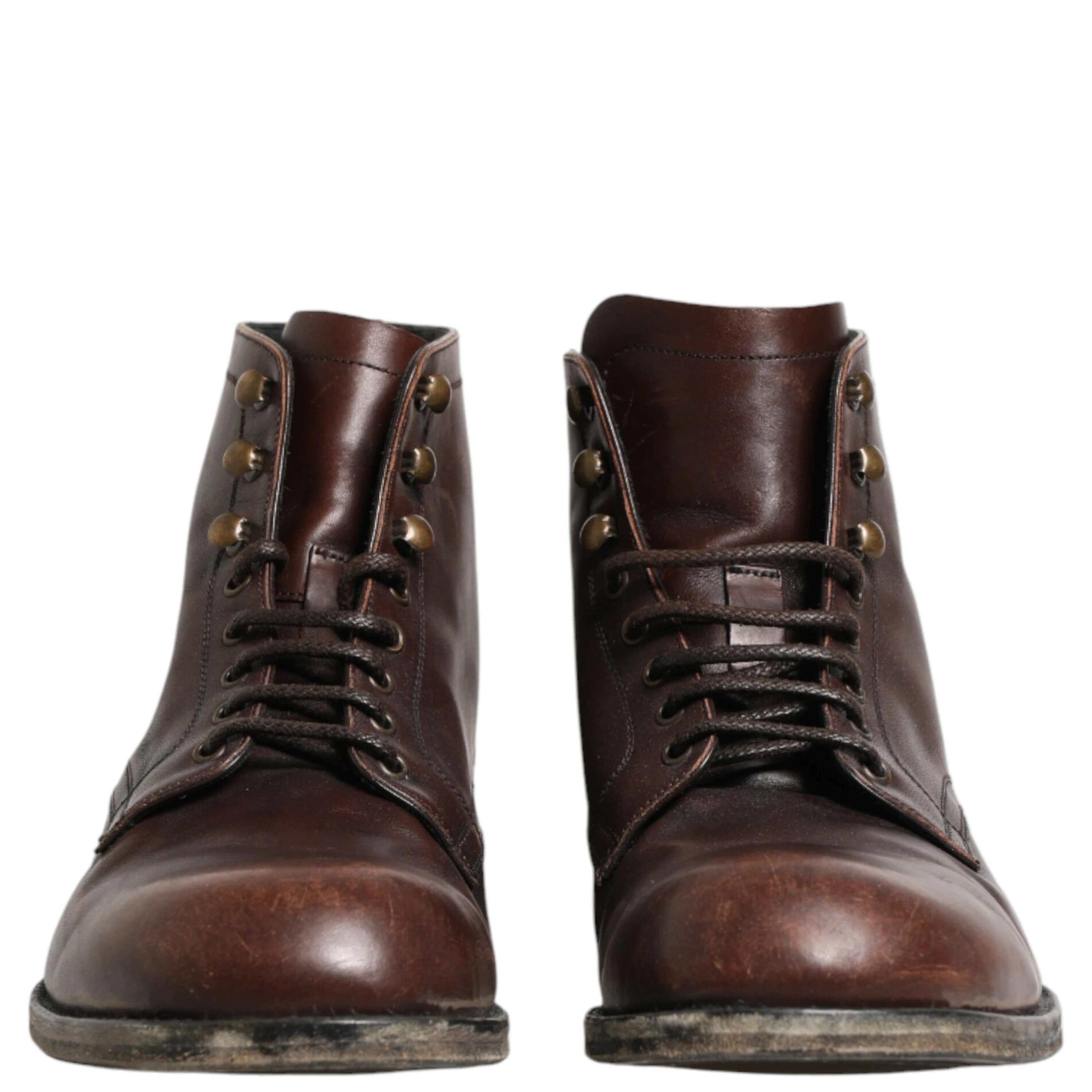 Brown Lace Up Short Ankle Boots Men Shoes