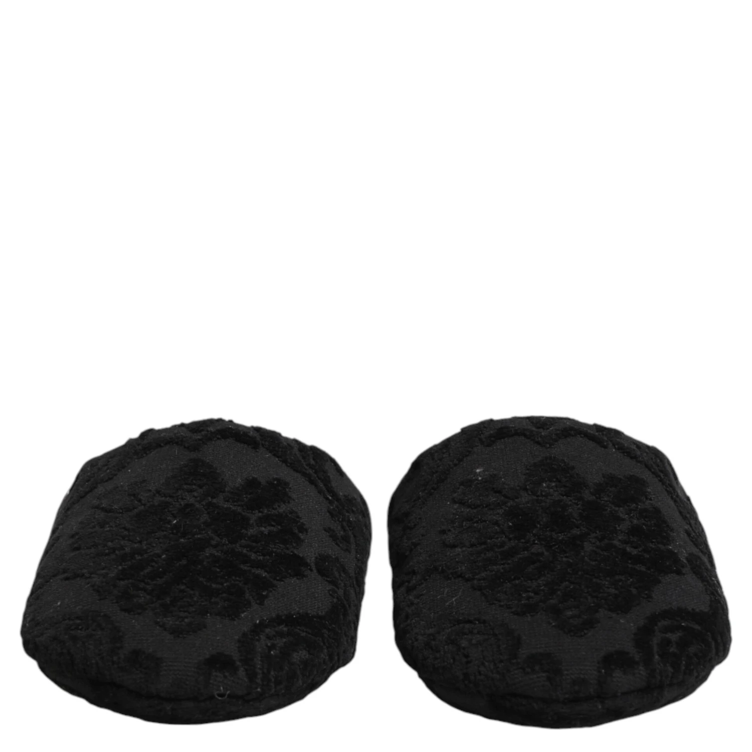 Black Logo Embroidered Slippers Flats Shoes