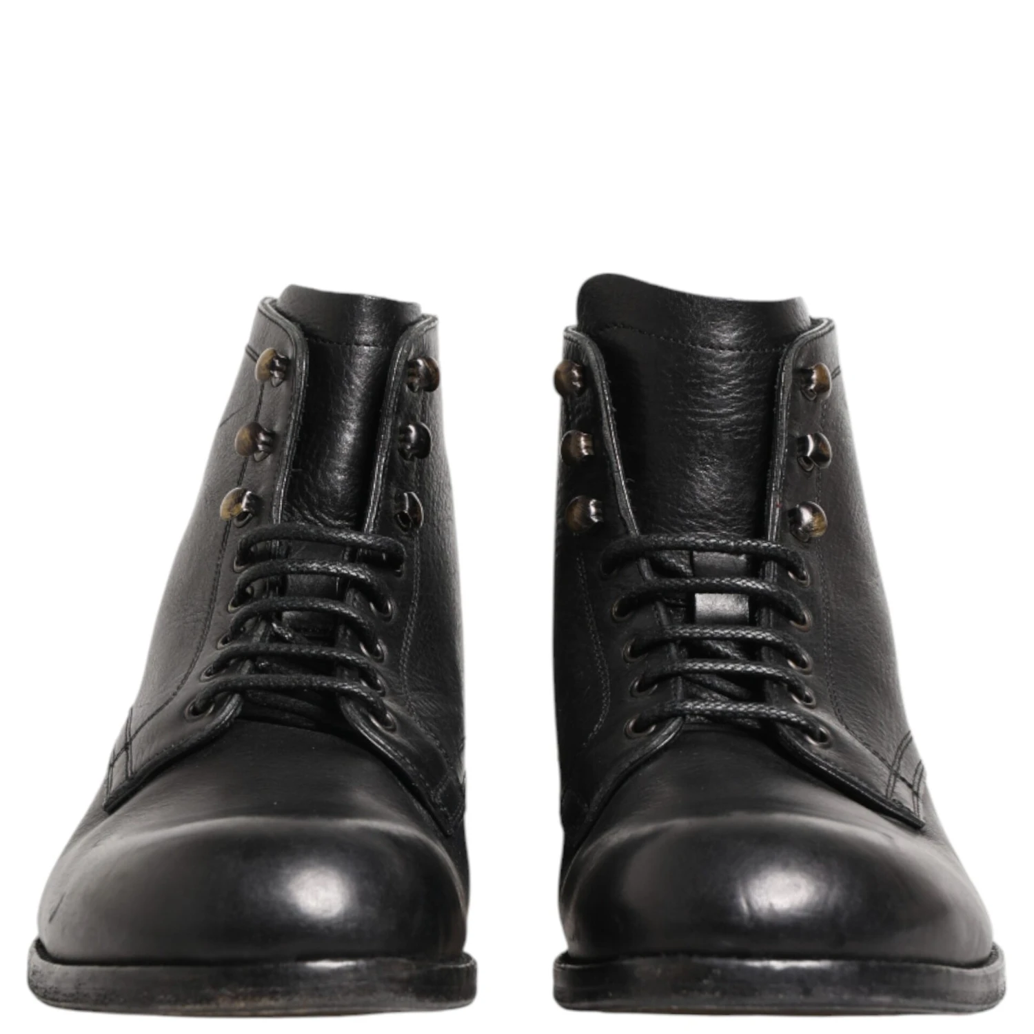 Black Lace Up Short Ankle Boots Men Shoes