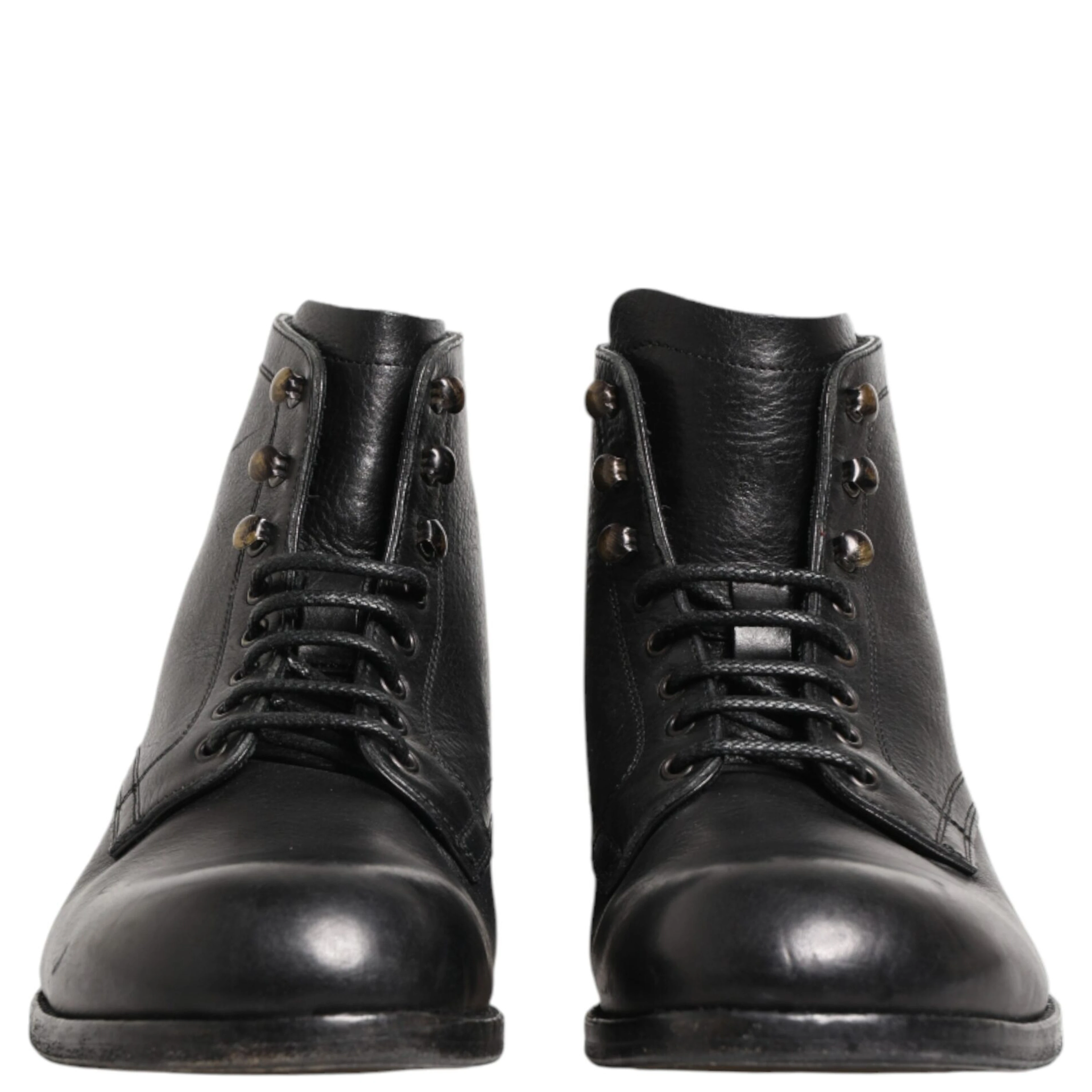 Black Lace Up Short Ankle Boots Men Shoes
