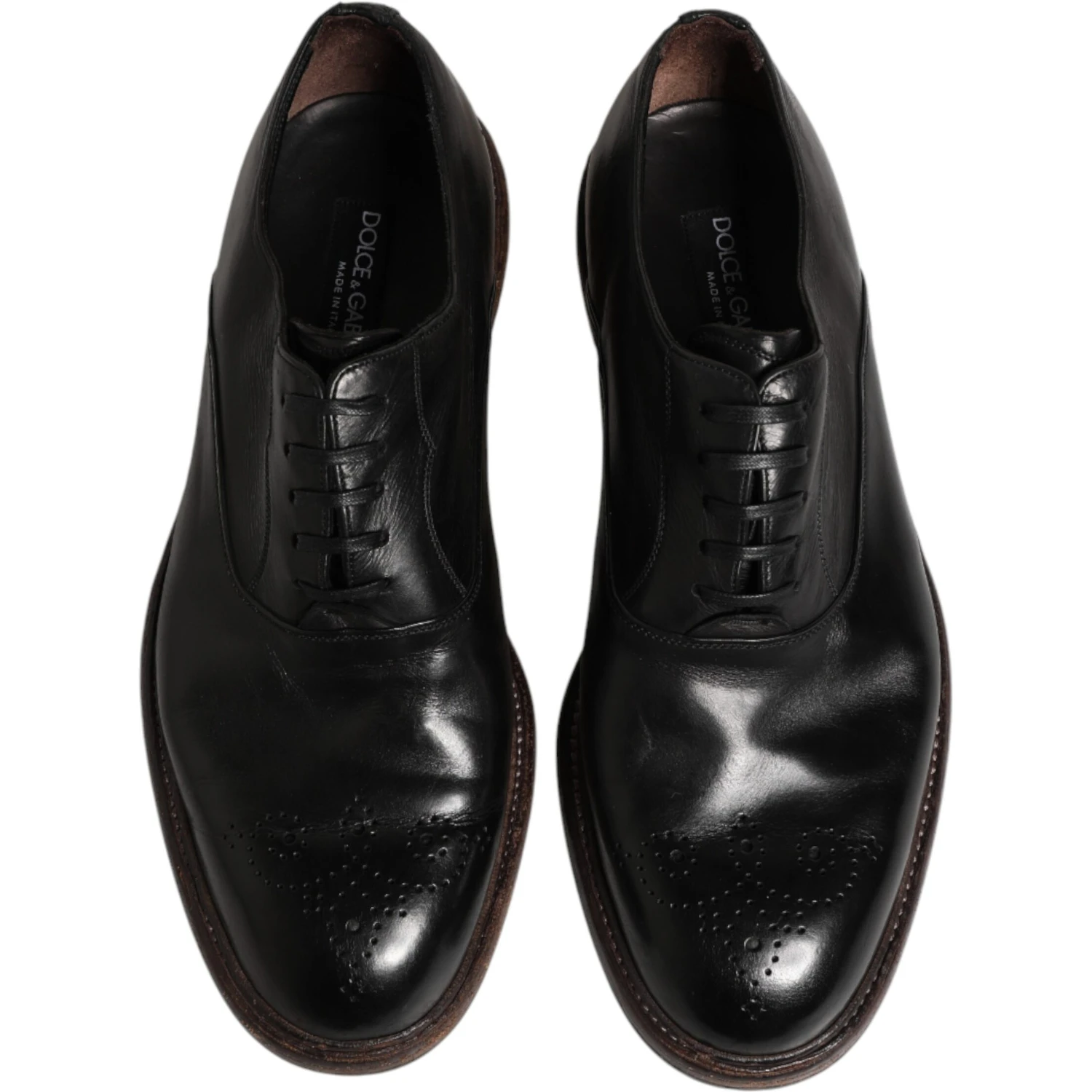 Black Calfskin Leather Oxford Dress Shoes