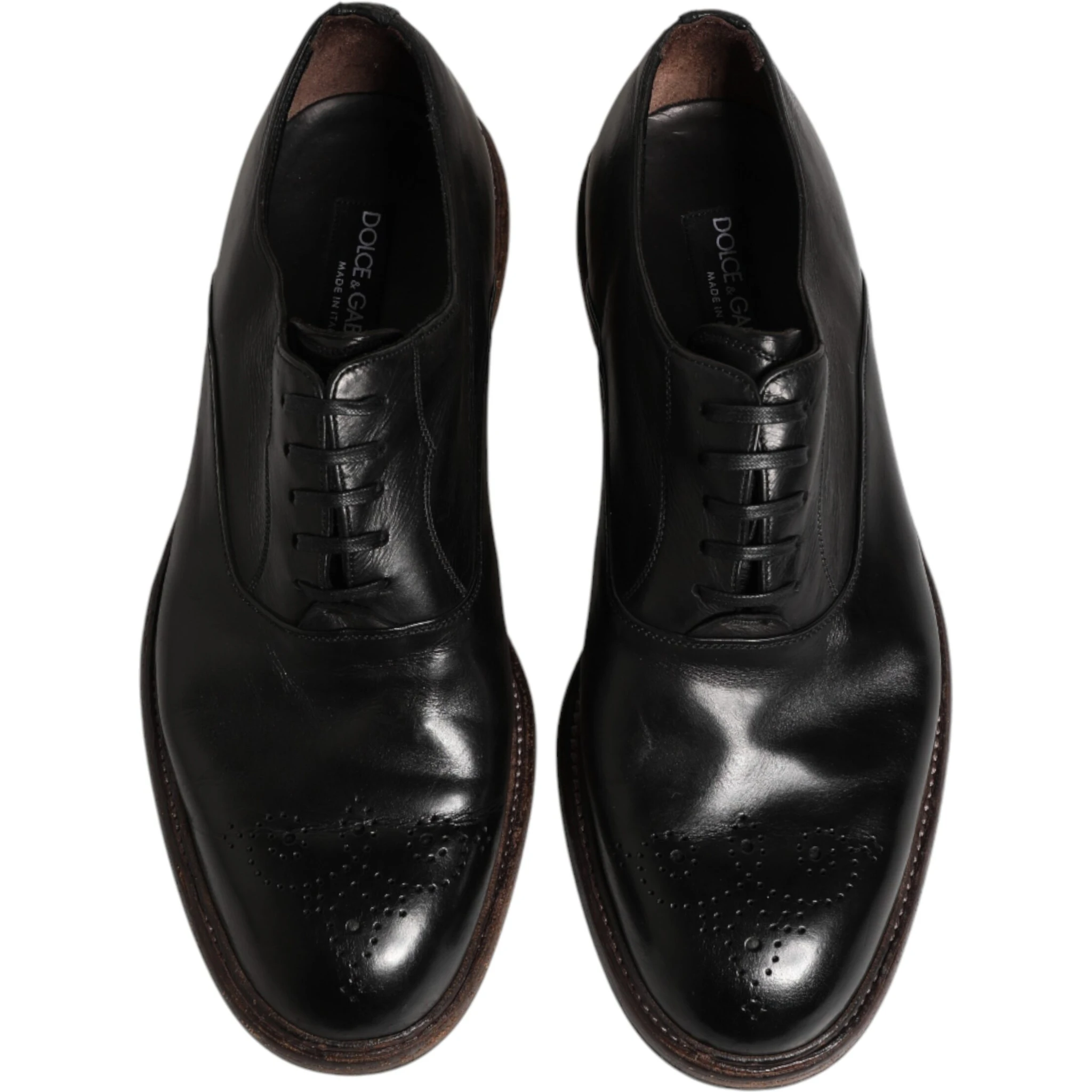 Black Calfskin Leather Oxford Dress Shoes
