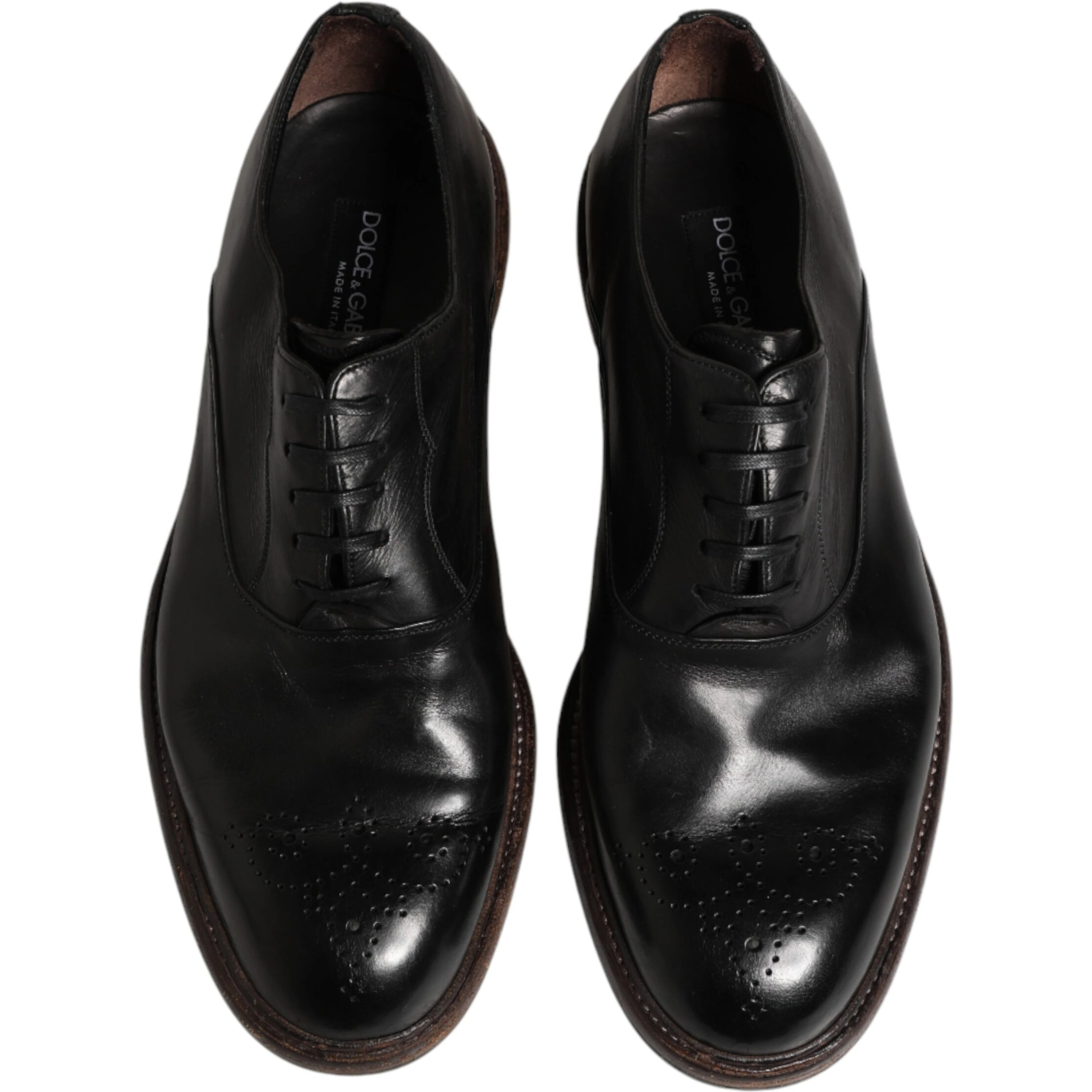 Black Calfskin Leather Oxford Dress Shoes