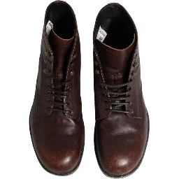Brown Lace Up Short Ankle Boots Men Shoes