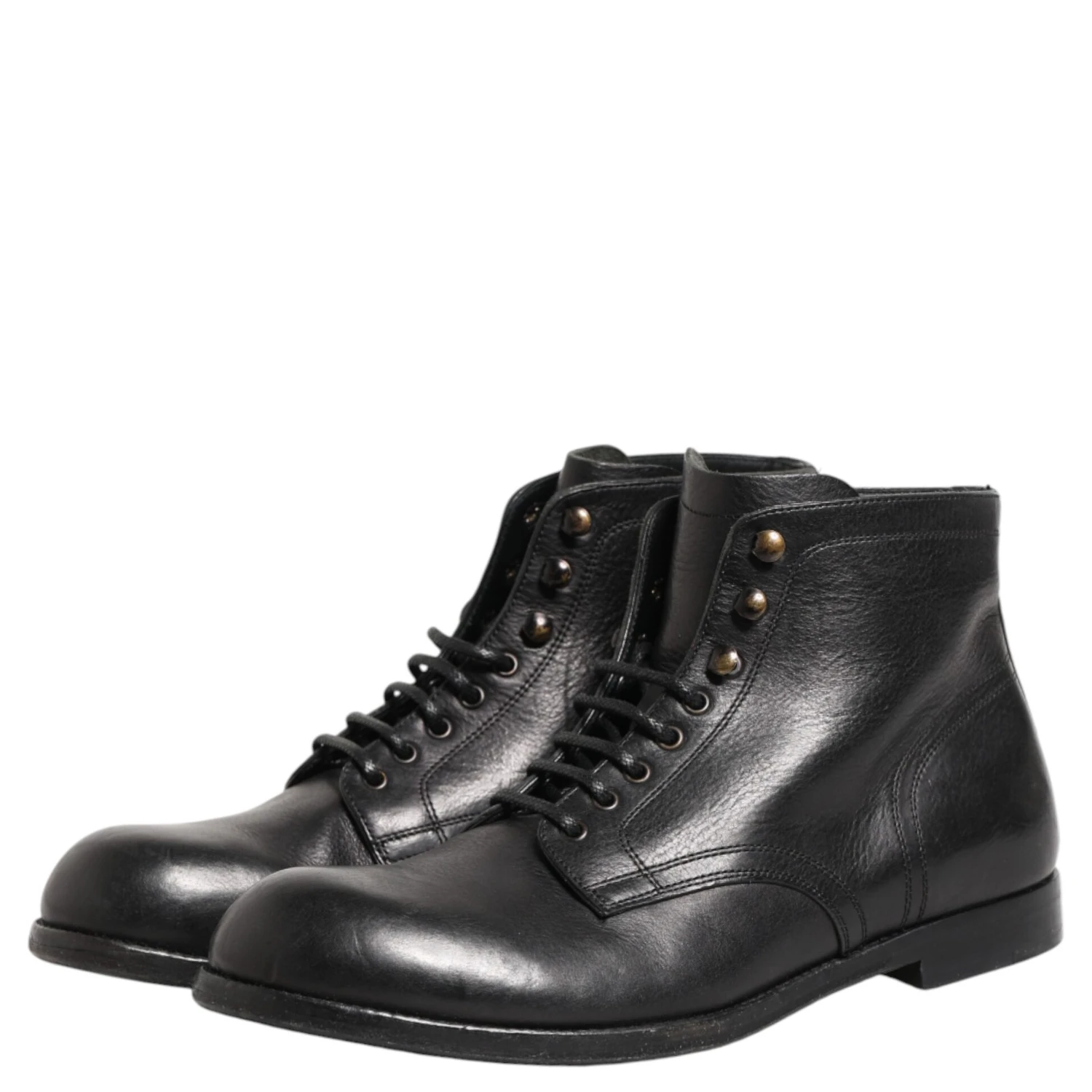 Black Lace Up Short Ankle Boots Men Shoes