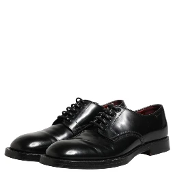 Black Lace Up Leather Dress Derby Men Shoes